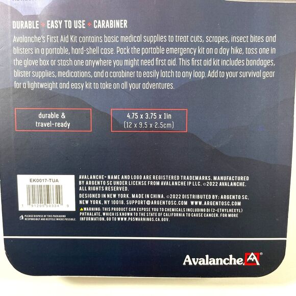 NEW Avalanche Waterproof First Aid Kit 30-Pcs Emergency Essentials‎ New Sealed - Picture 7 of 9
